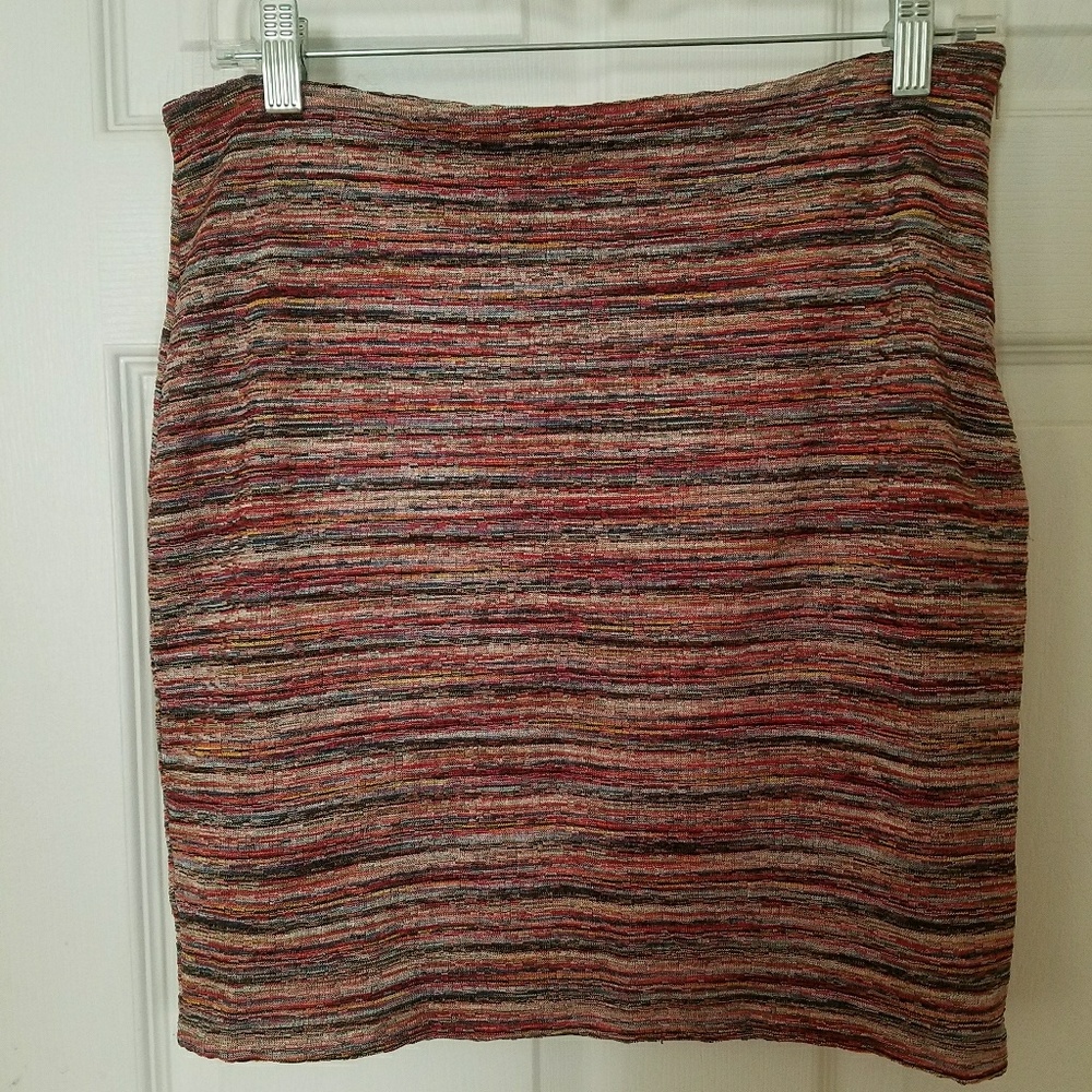Colorful striped skirt